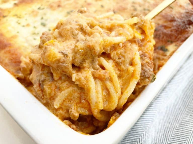 TikTok Baked Spaghetti Alfredo Savvy Homebody